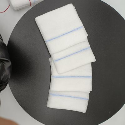 CE ISO Certified 4inch*4inch 100% Cotton Gauze Swab With Detectable X Ray Thread